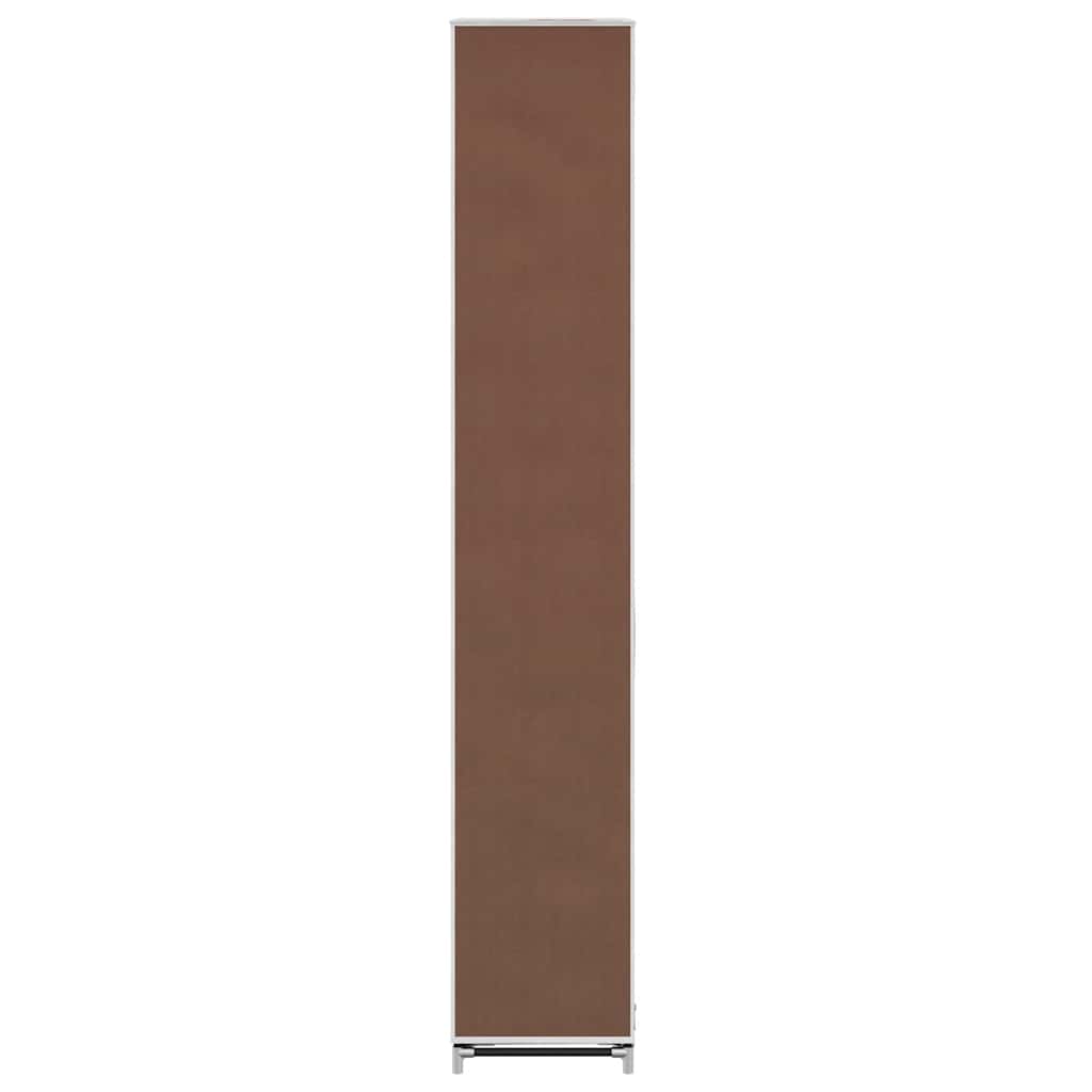vidaXL Materiałowa szafka na buty z osłoną, 57 x 29 x 162 cm, brązowa