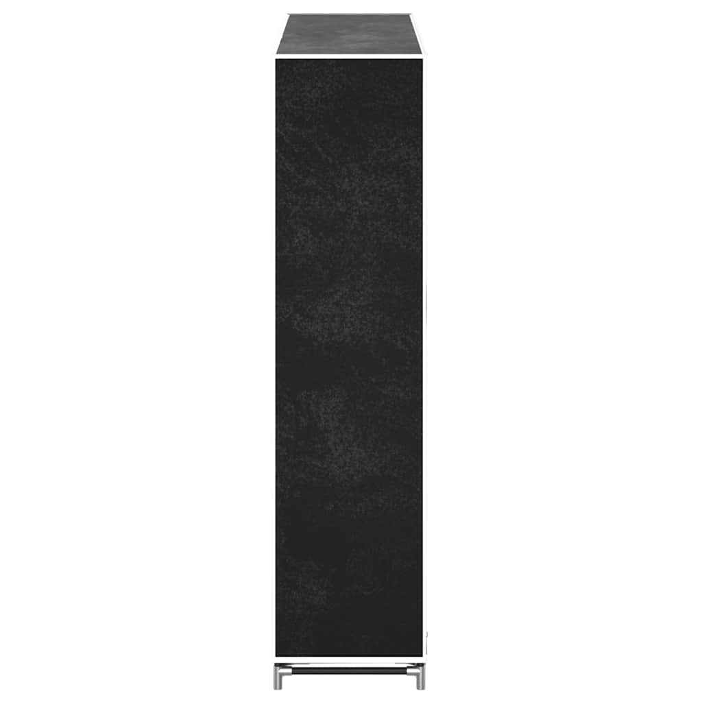 vidaXL Materiałowa szafa na buty z osłoną, 115 x 28 x 110 cm, czarna