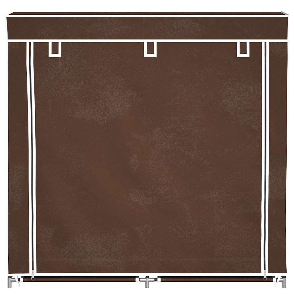 vidaXL Materiałowa szafka na buty z osłoną, 115 x 28 x 110 cm, brązowa