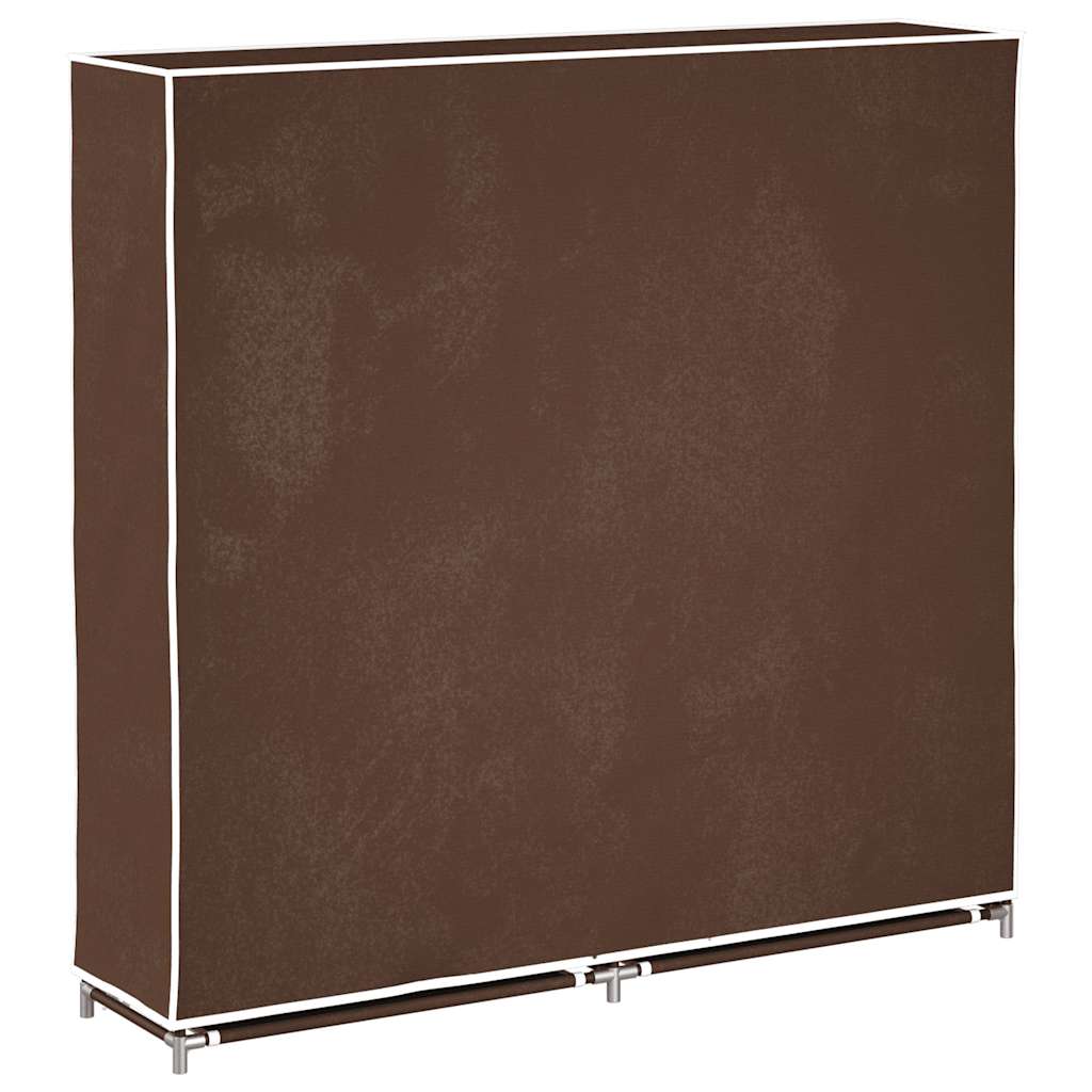 vidaXL Materiałowa szafka na buty z osłoną, 115 x 28 x 110 cm, brązowa