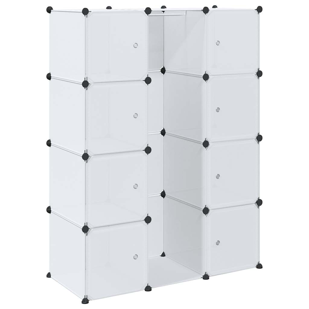 vidaXL Szafa modułowa z 9 przegrodami, 109x36,5x143 cm, biała