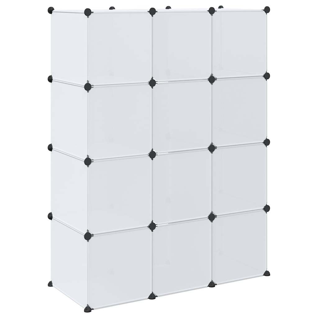 vidaXL Szafa modułowa z 9 przegrodami, 109x36,5x143 cm, biała