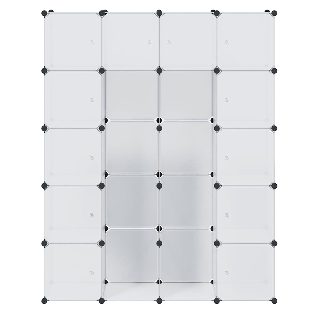 vidaXL Szafa modułowa z 14 przegrodami, biała, 37 x 146 x 180,5 cm