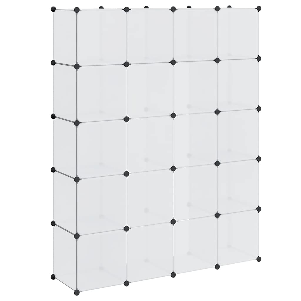 vidaXL Szafa modułowa z 14 przegrodami, biała, 37 x 146 x 180,5 cm