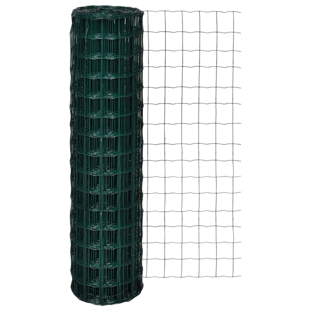 vidaXL Euro ogrodzenie, stalowe, 10 x 1,5 m, zielone