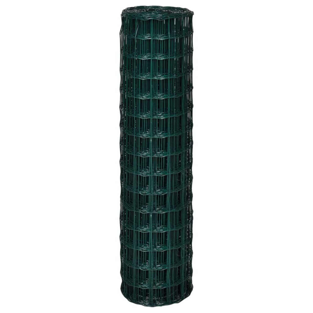 vidaXL Euro ogrodzenie, stalowe, 10 x 1,5 m, zielone