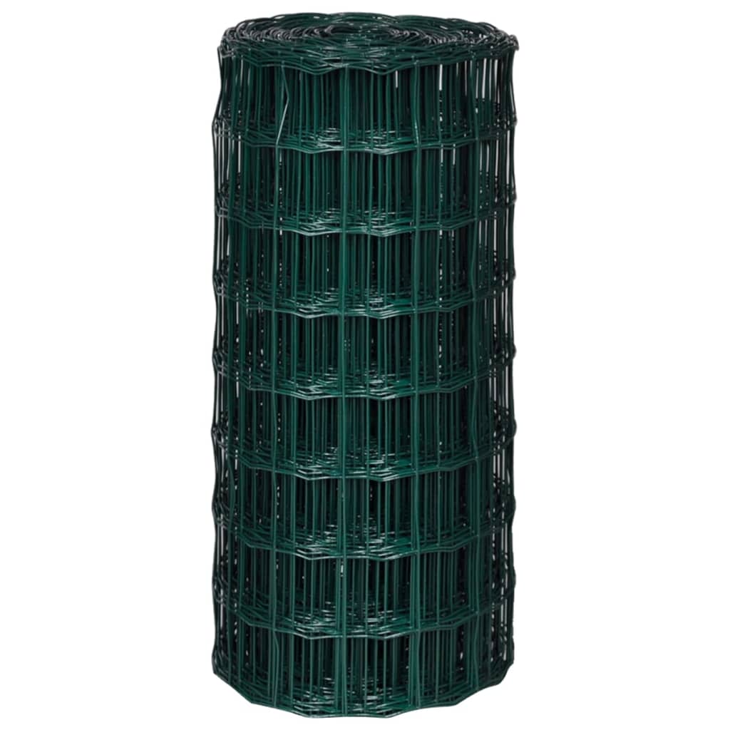 vidaXL Euro ogrodzenie, stalowe, 25 x 0,8 m, zielone