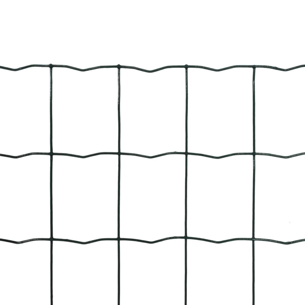 vidaXL Euro ogrodzenie, stalowe, 25 x 1,0 m, zielone