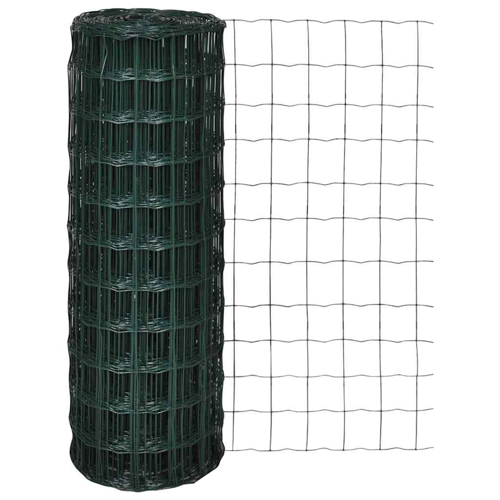vidaXL Euro ogrodzenie, stalowe, 10 x 1,0 m, zielone