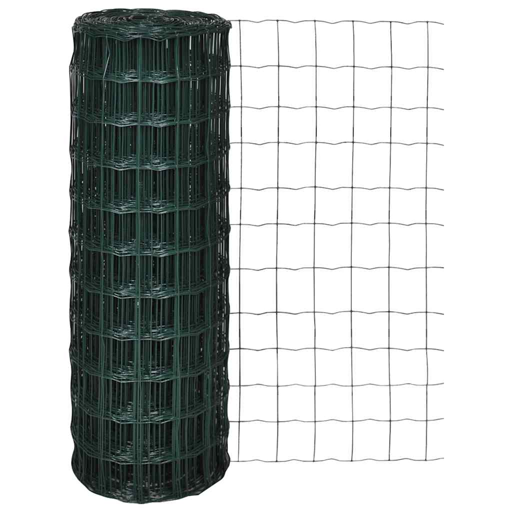 vidaXL Euro ogrodzenie, stalowe, 25 x 0,8 m, zielone
