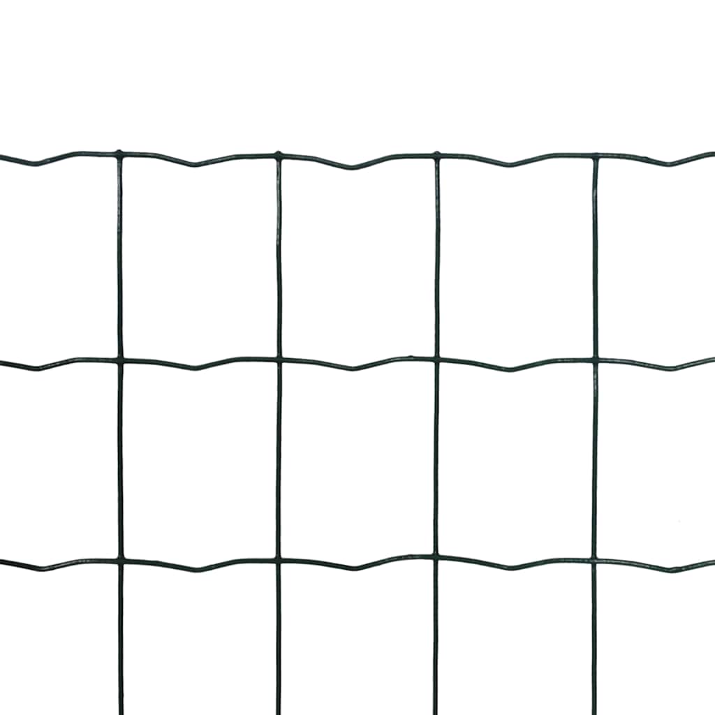 vidaXL Euro ogrodzenie, stalowe, 25 x 0,8 m, zielone