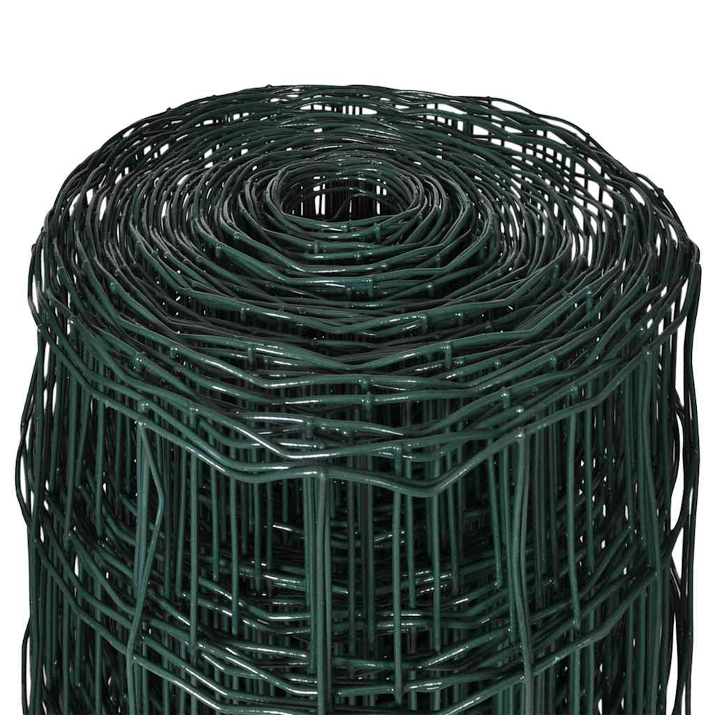 vidaXL Euro ogrodzenie, stalowe, 25 x 1,0 m, zielone