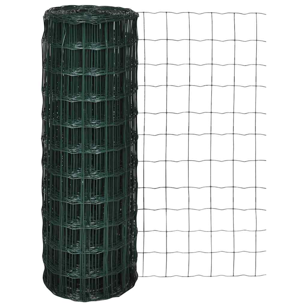 vidaXL Euro ogrodzenie, stalowe, 25 x 1,2 m, zielone
