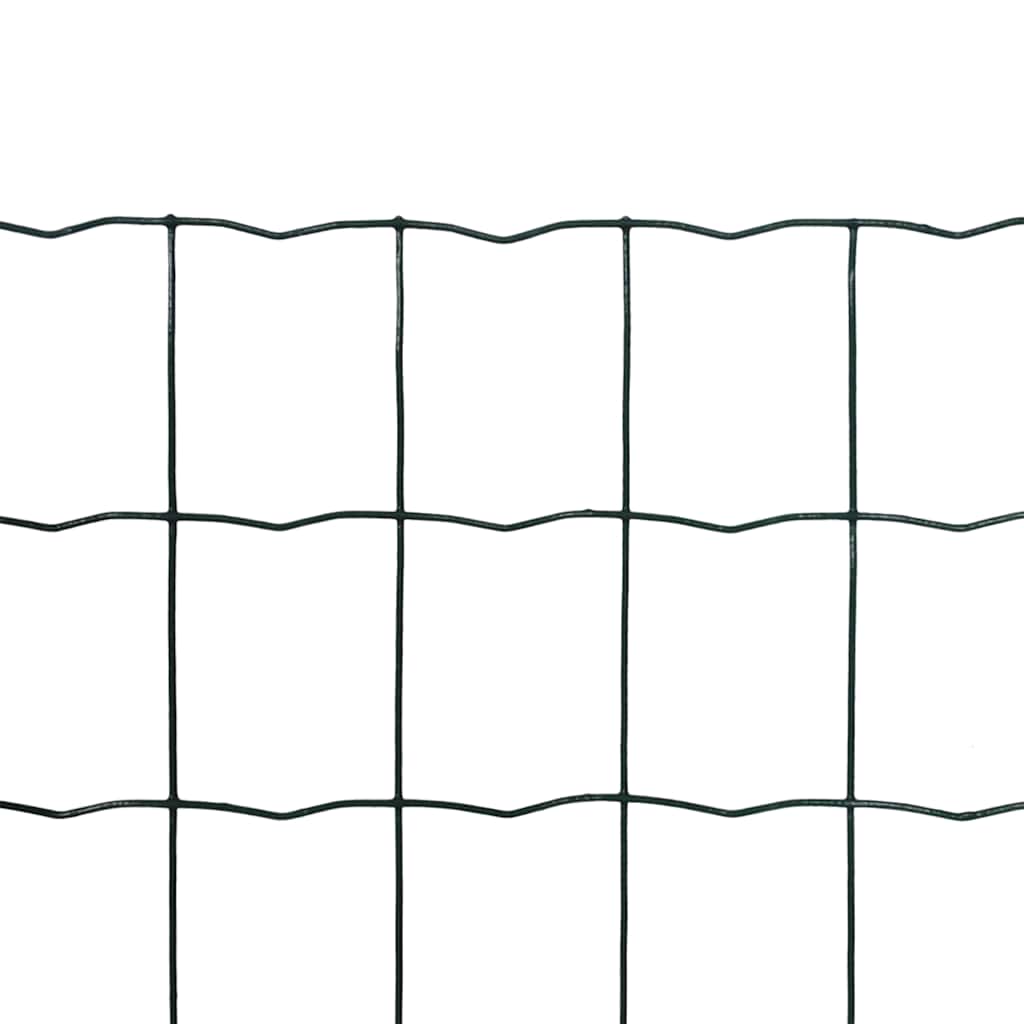 vidaXL Euro ogrodzenie, stalowe, 25 x 1,2 m, zielone