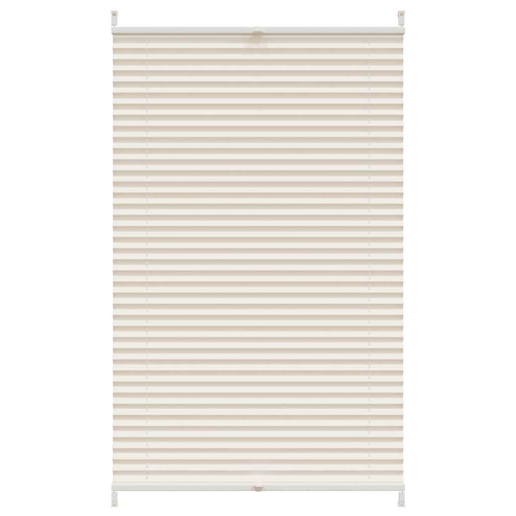 vidaXL Roleta plisowana, 90 x 100 cm, kremowa