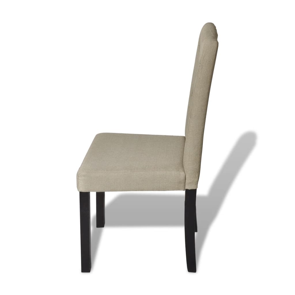 vidaXL Krzesła stołowe, 2 szt., camel, tapicerowane tkaniną