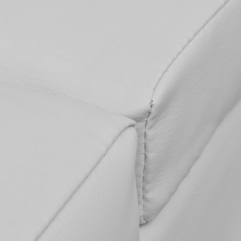 vidaXL Szezlong, biały, sztuczna skóra