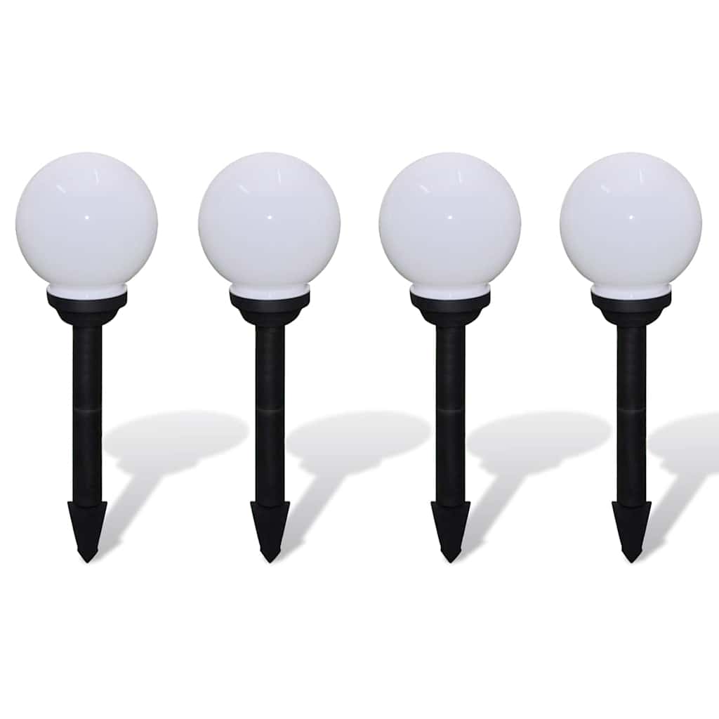 vidaXL Lampy do oświetlenia ścieżki, 4 szt, LED, 15 cm, ze szpikulcami