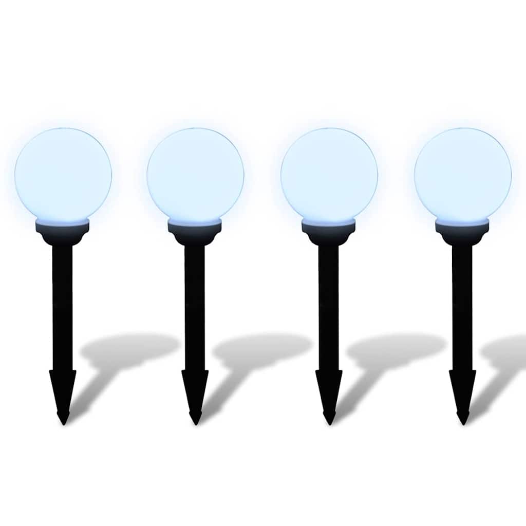 vidaXL Lampy do oświetlenia ścieżki, 4 szt, LED, 15 cm, ze szpikulcami