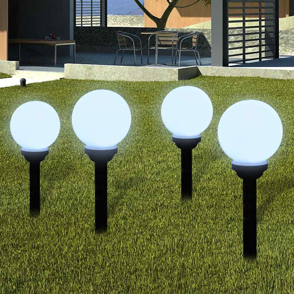 vidaXL Lampy do oświetlenia ścieżki, 4 szt, LED, 15 cm, ze szpikulcami
