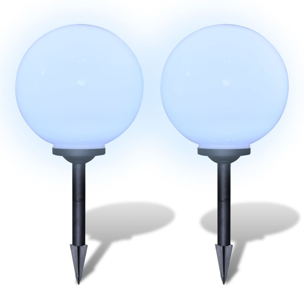 vidaXL Lampy do oświetlenia ścieżki, 2 szt, LED, 30 cm, ze szpikulcami