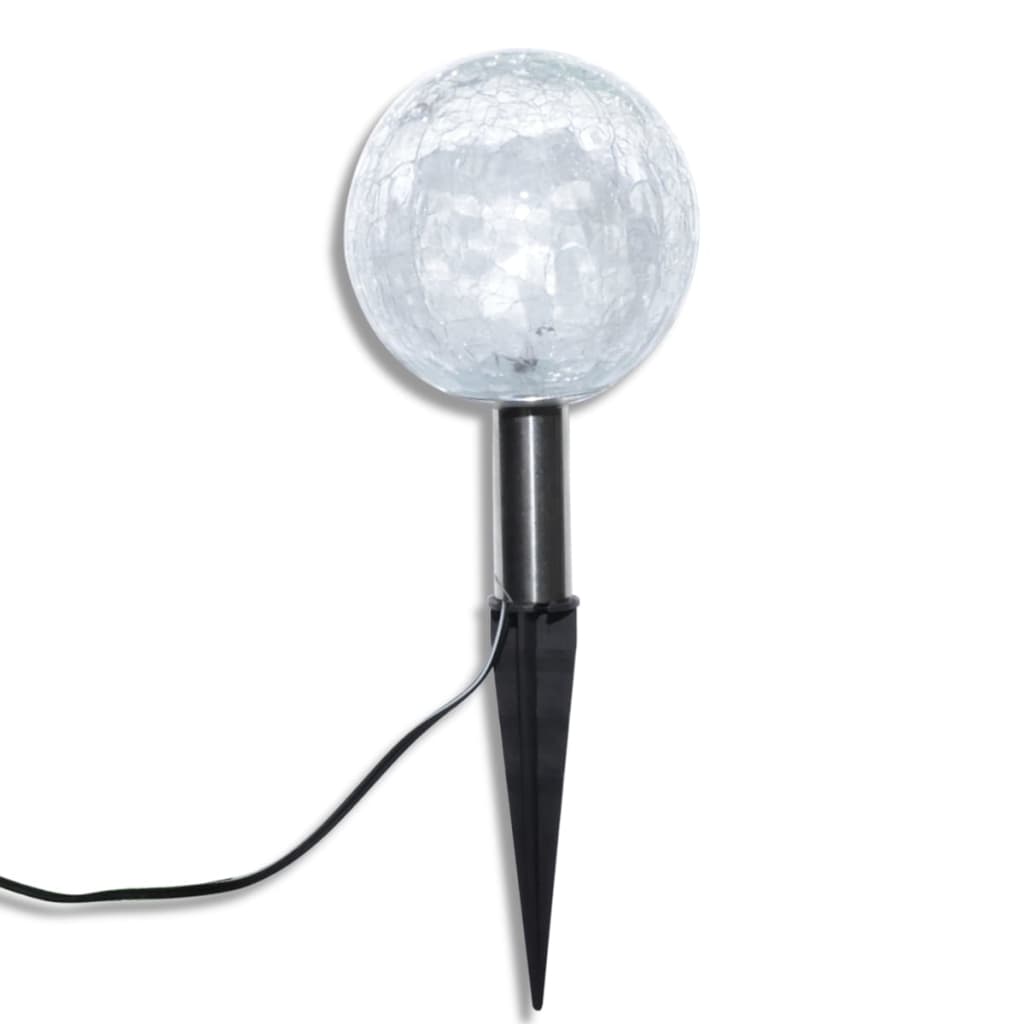 vidaXL Lampy ogrodowe ze szpikulcami i panelem solarnym, 3 LED