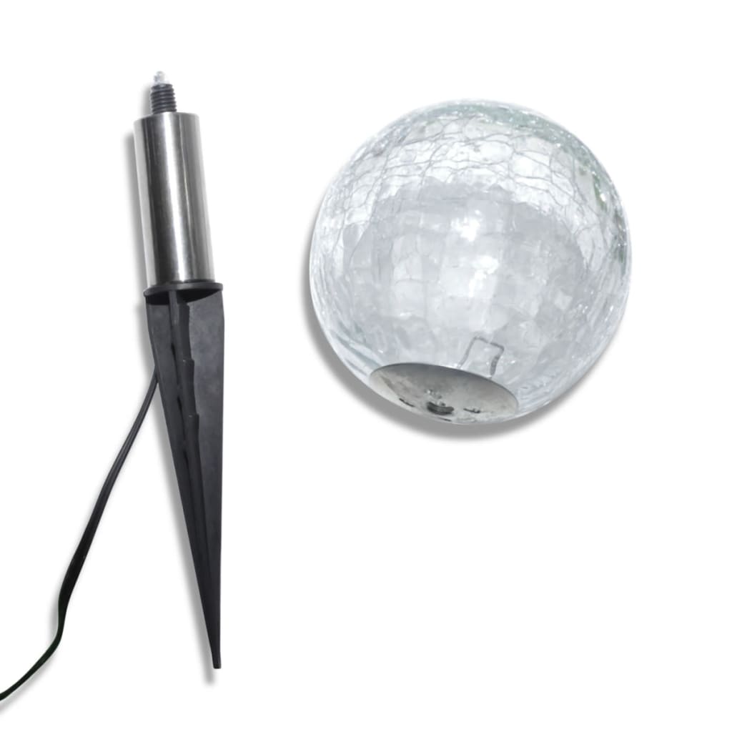 vidaXL Lampy ogrodowe ze szpikulcami i panelem solarnym, 3 LED
