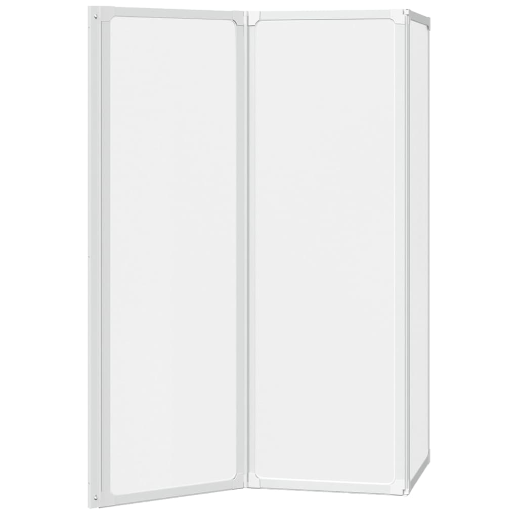 vidaXL Drzwi prysznicowe, 117 x 120 cm, 3 panele, składane