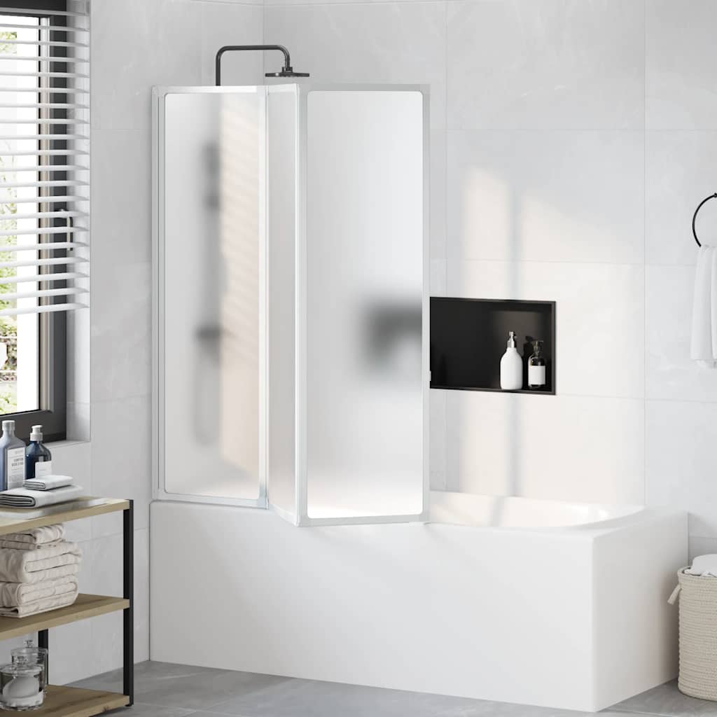 Kabina prysznicowa ścienna, parawan 3 składane panele 141x132 cm