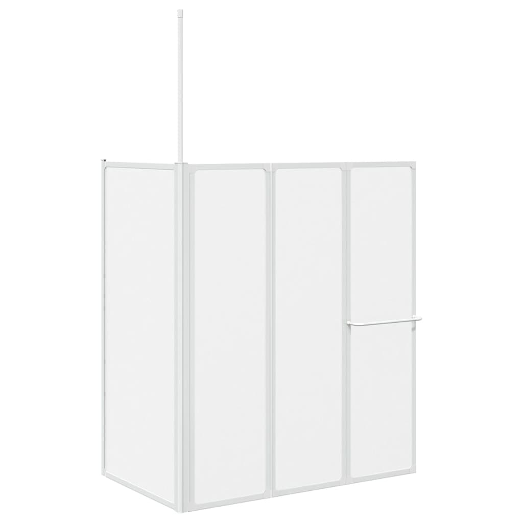 vidaXL Drzwi prysznicowe, kształt L, 70x120x137 cm, 4 panele, składane