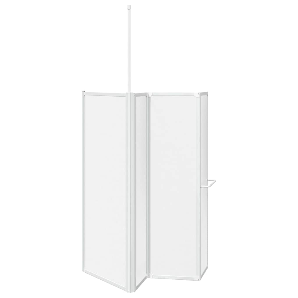 vidaXL Drzwi prysznicowe, kształt L, 70x120x137 cm, 4 panele, składane