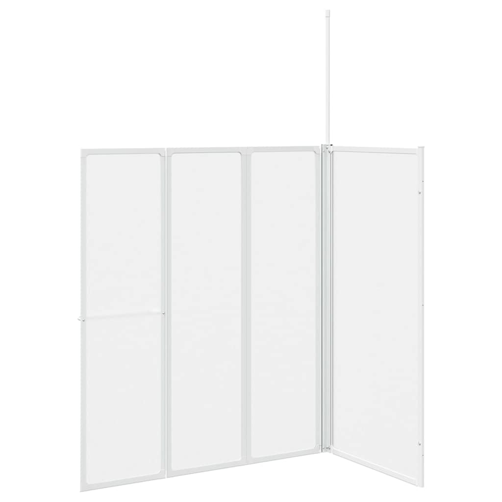 vidaXL Drzwi prysznicowe, kształt L, 70x120x137 cm, 4 panele, składane