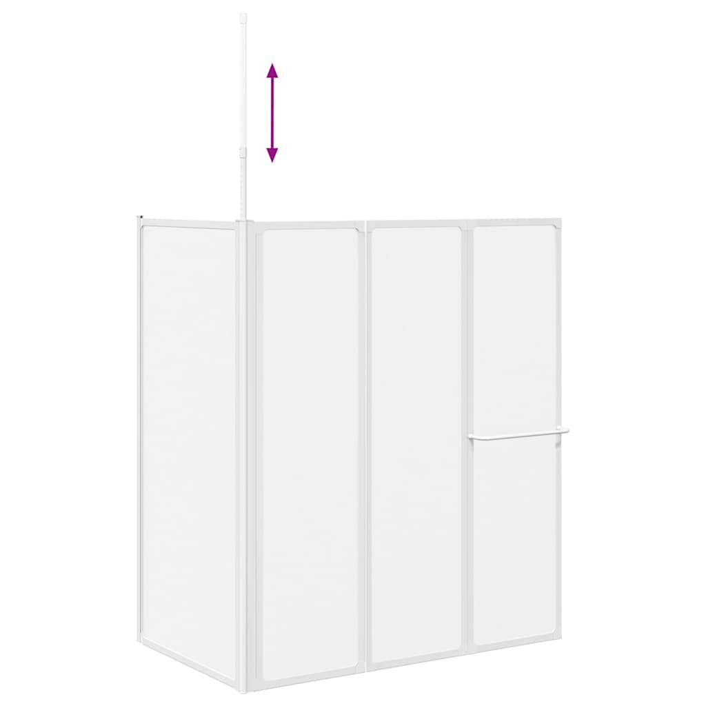 vidaXL Drzwi prysznicowe, kształt L, 70x120x137 cm, 4 panele, składane