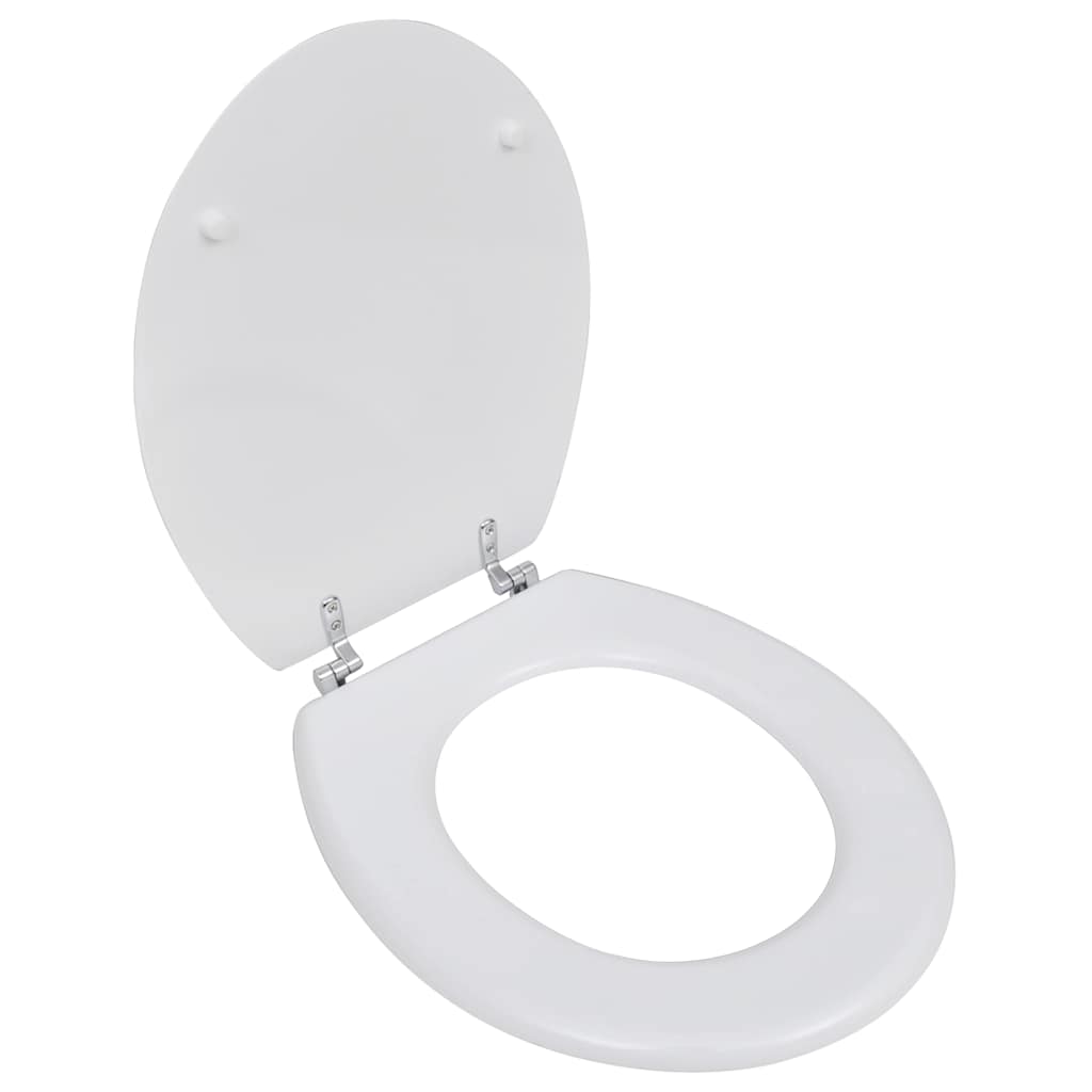 vidaXL Deska klozetowa, prosty design, MDF, biała
