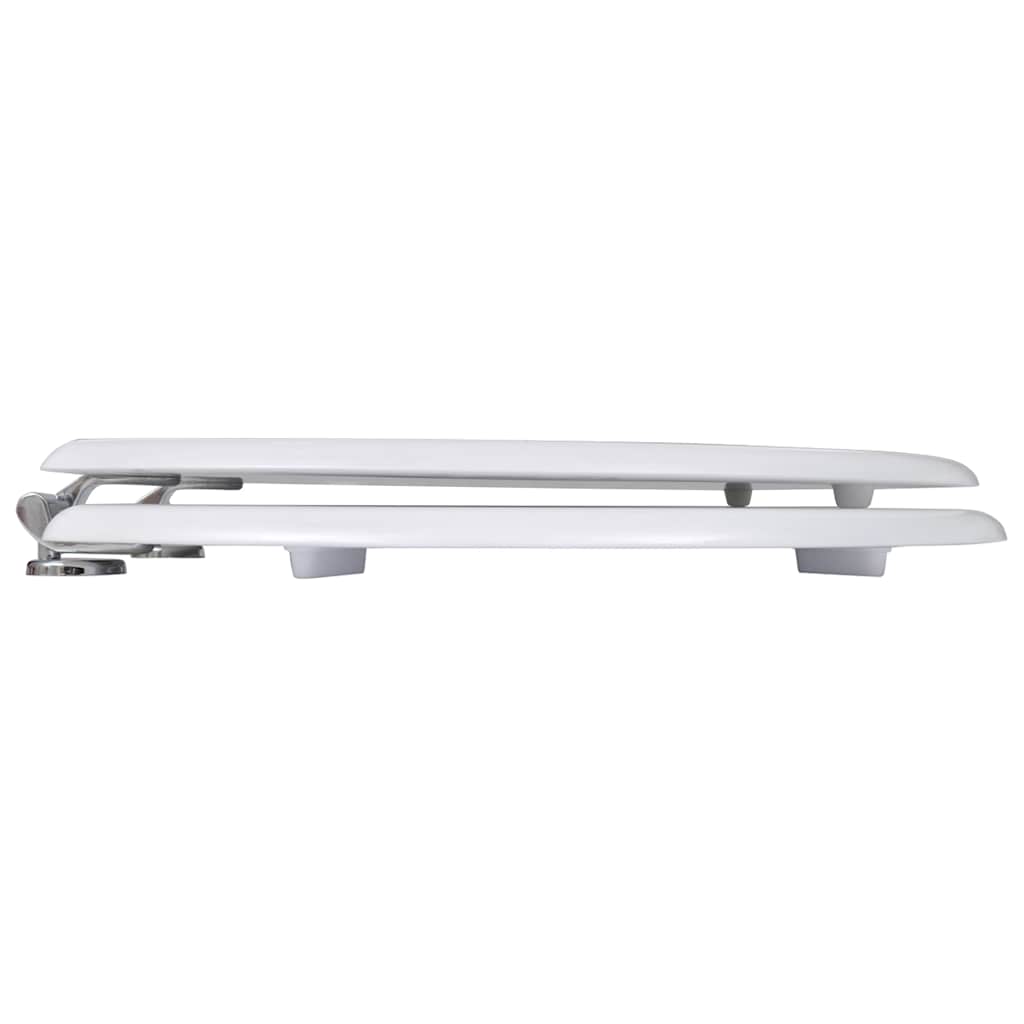 vidaXL Deska klozetowa, prosty design, MDF, biała