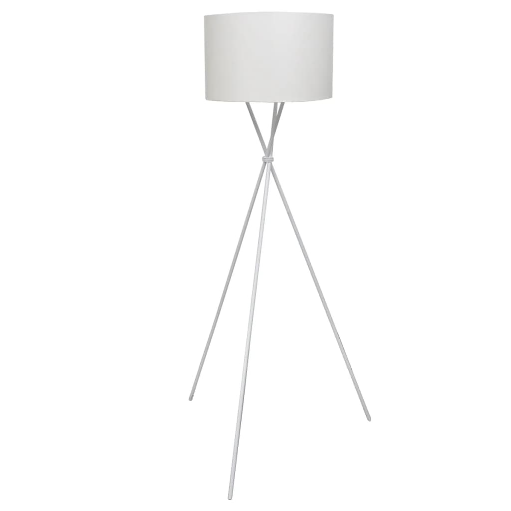 vidaXL Lampa podłogowa, biała