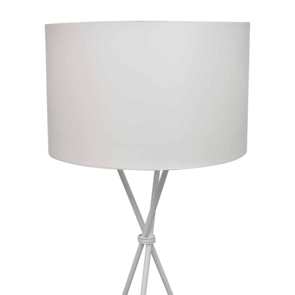vidaXL Lampa podłogowa, biała
