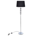 vidaXL Lampa podłogowa z dekoracyjnymi kulami, wysoka, czarna