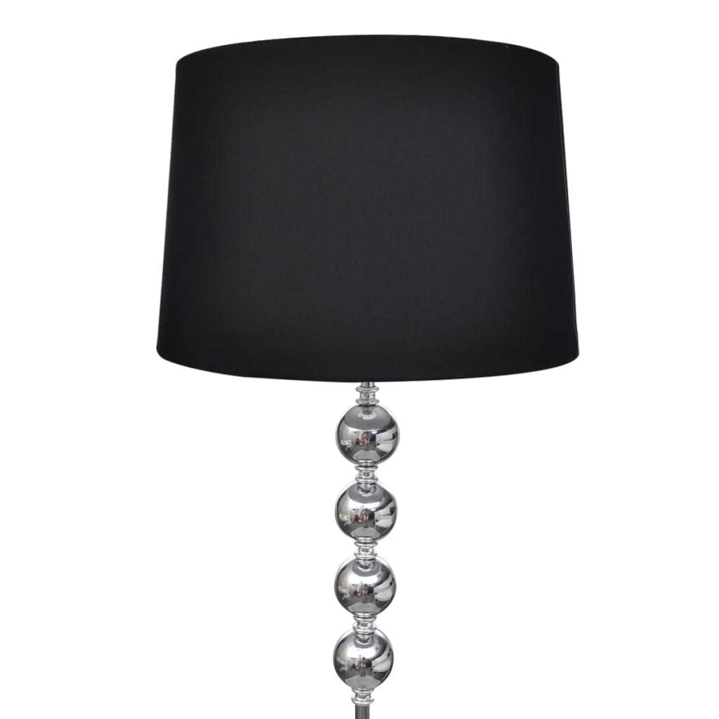vidaXL Lampa podłogowa z dekoracyjnymi kulami, wysoka, czarna