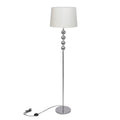 vidaXL Lampa podłogowa z 4 dekoracyjnymi kulami, wysoka, biała