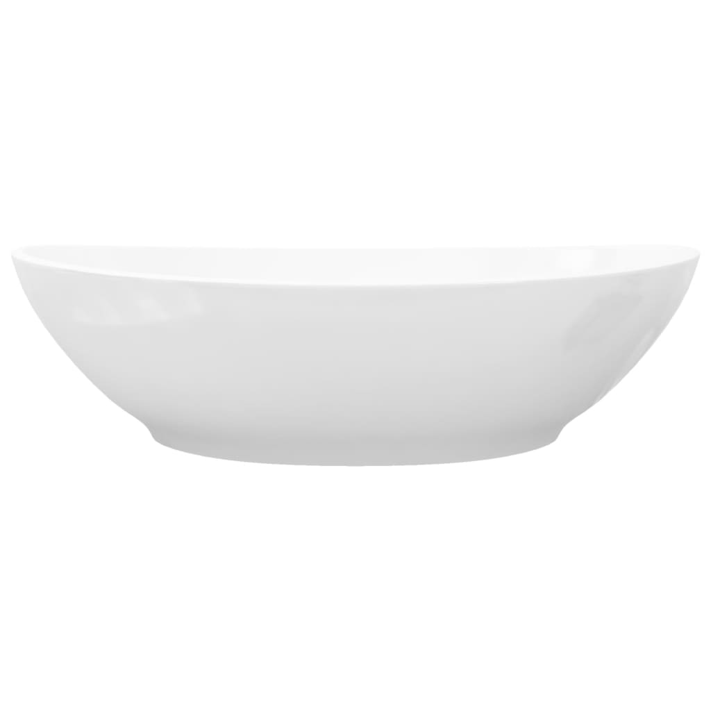 vidaXL Luksusowa ceramiczna umywalka, owalna, biała, 40 x 33 cm