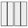vidaXL Moskitiery na drzwi, 210 x 100 cm, 2 szt., z magnesem, czarne