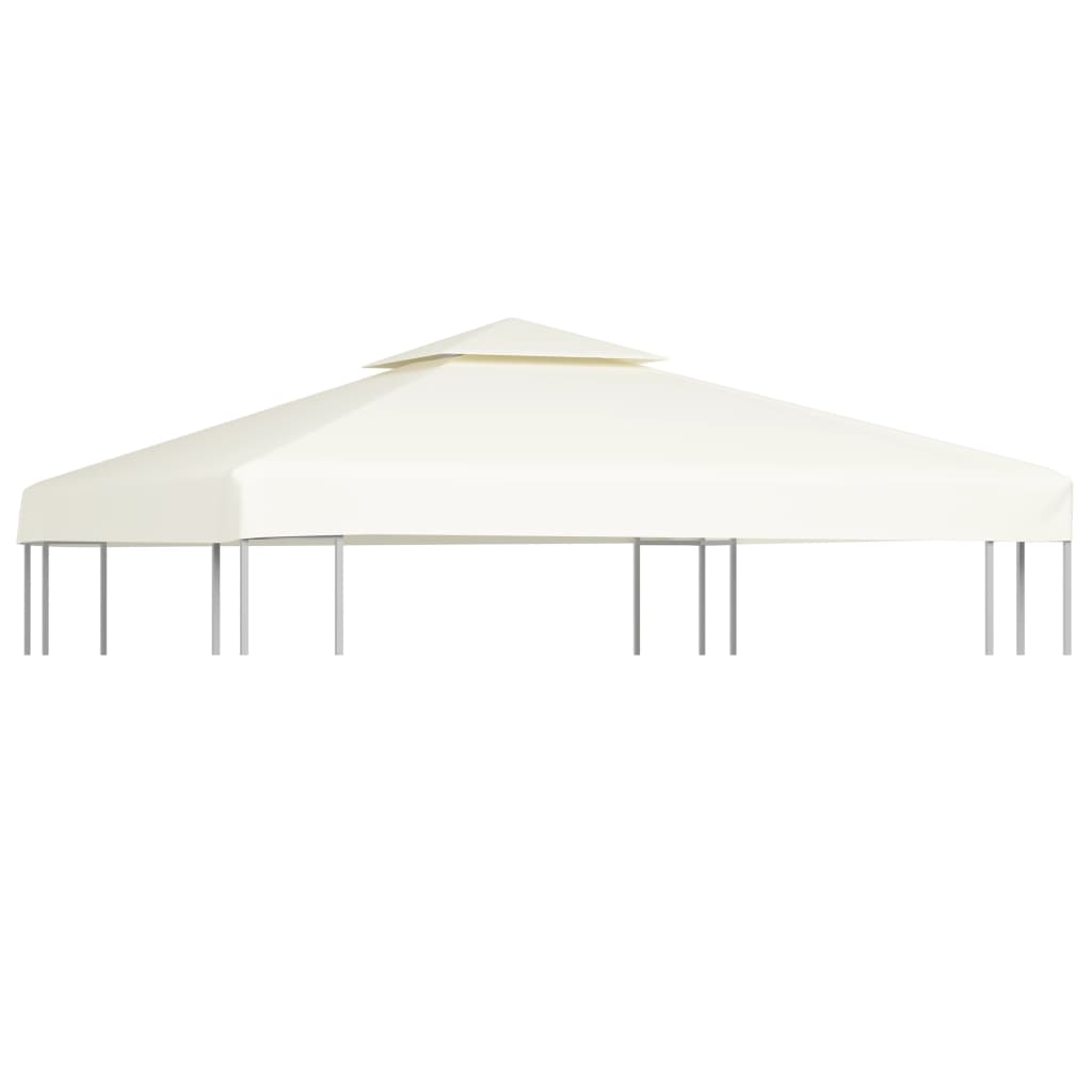 vidaXL Zadaszenie altany ogrodowej, 310 g/m², kremowe, 3x3 m