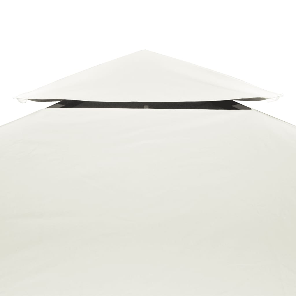 vidaXL Zadaszenie altany ogrodowej, 310 g/m², kremowe, 3x3 m
