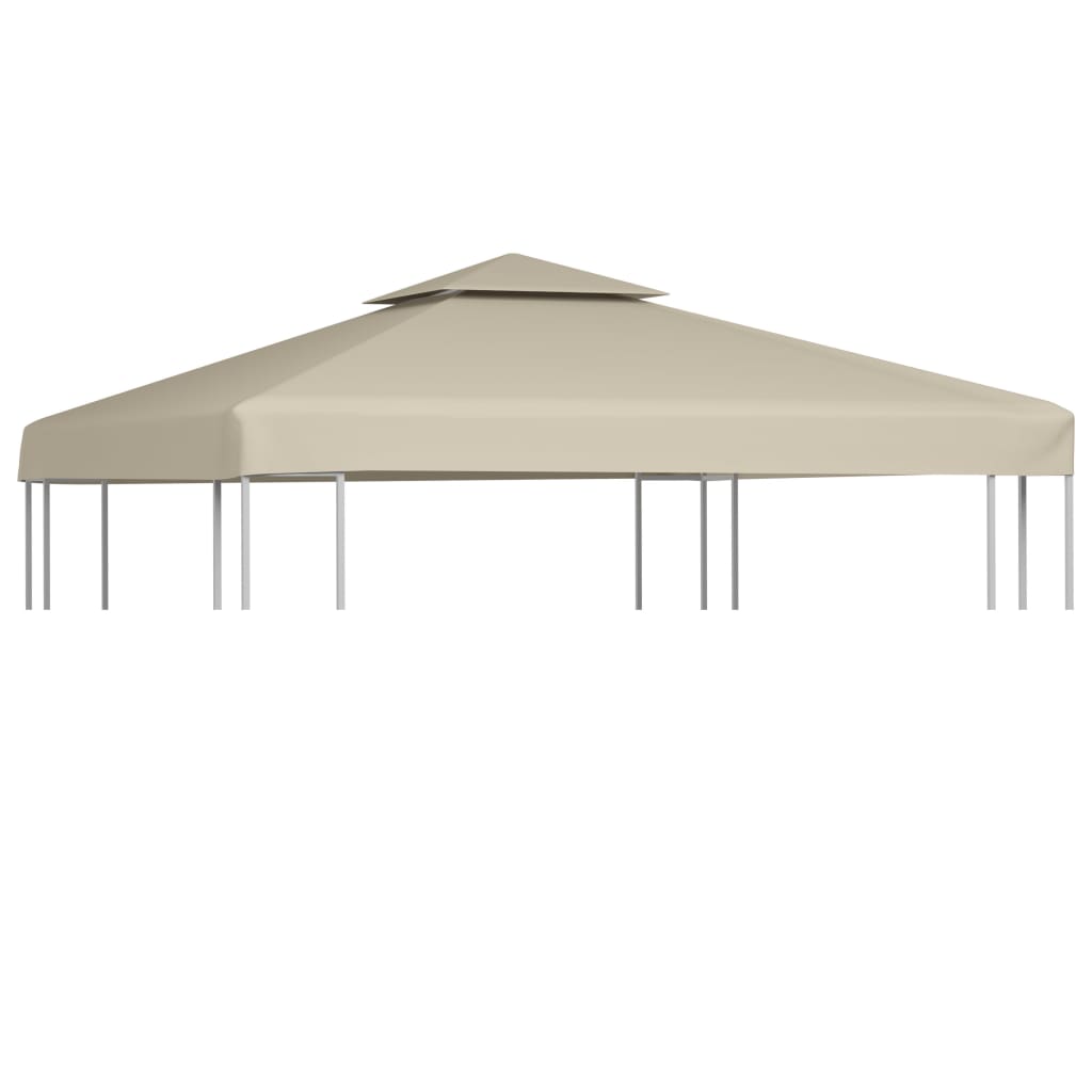 vidaXL Zadaszenie altany ogrodowej, 310 g/m², beżowe, 3x3 m