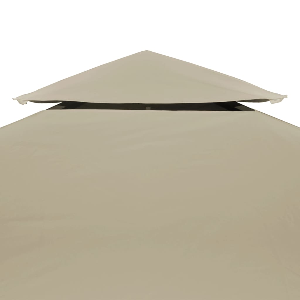 vidaXL Zadaszenie altany ogrodowej, 310 g/m², beżowe, 3x3 m