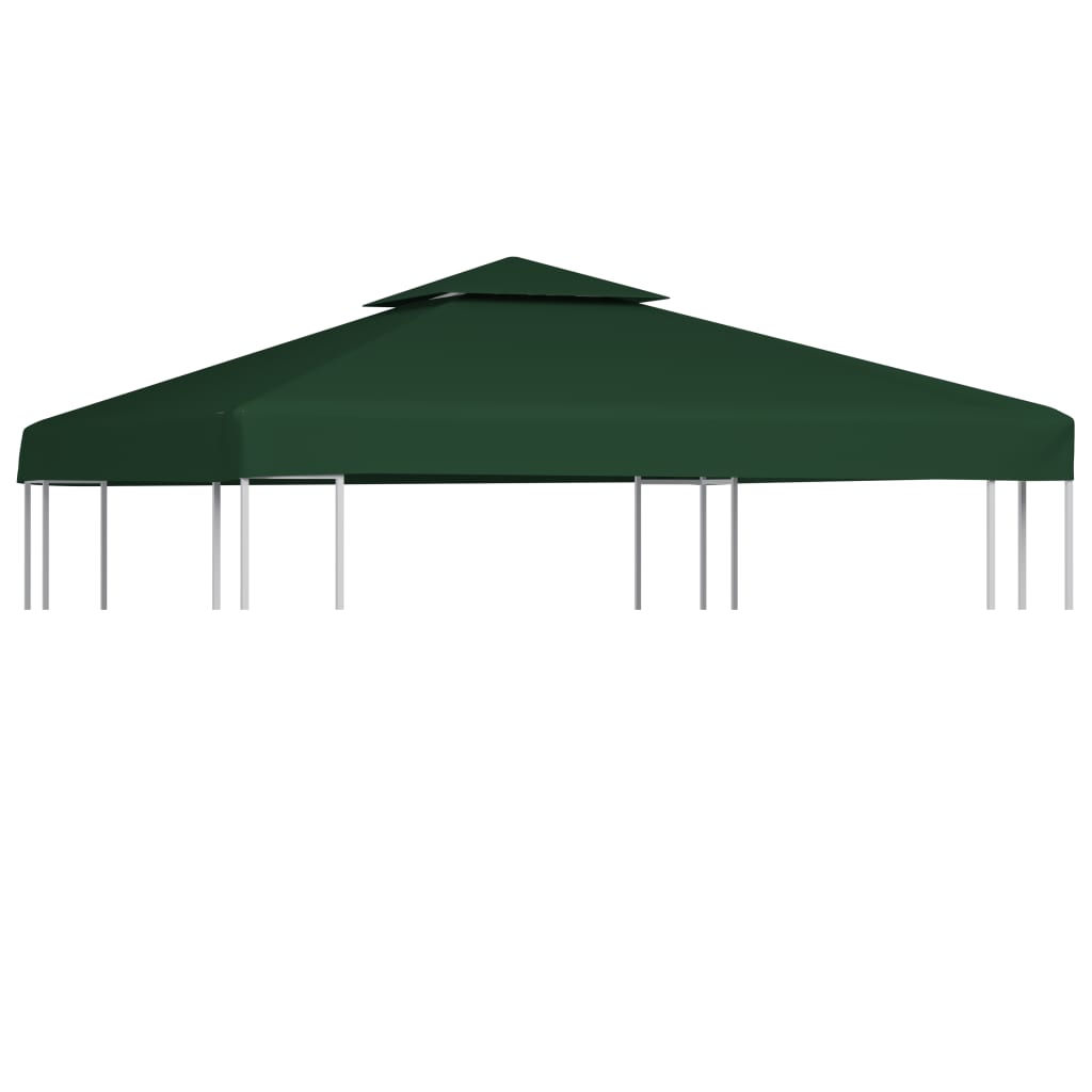 vidaXL Zadaszenie altany ogrodowej, 310 g/m², zielone, 3x3 m
