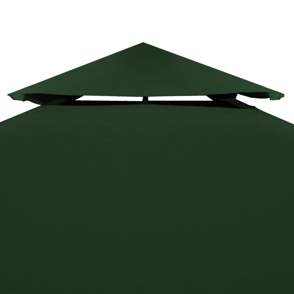vidaXL Zadaszenie altany ogrodowej, 310 g/m², zielone, 3x3 m