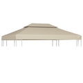 vidaXL Zadaszenie altany ogrodowej, 310 g/m², beżowe, 3x4 m