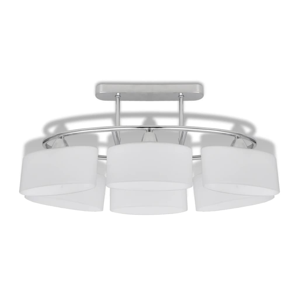 Nowoczesna lampa sufitowa, elipsa żarówki 6xE14